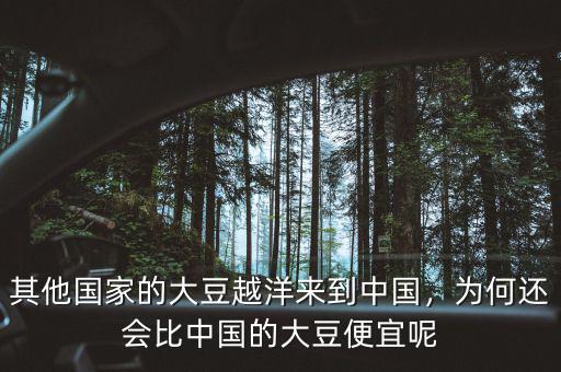 其他國家的大豆越洋來到中國，為何還會(huì)比中國的大豆便宜呢