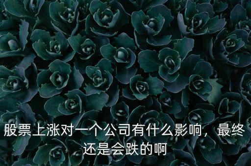 股票上漲對(duì)一個(gè)公司有什么影響，最終還是會(huì)跌的啊