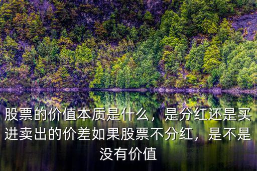 股票的價(jià)值本質(zhì)是什么，是分紅還是買進(jìn)賣出的價(jià)差如果股票不分紅，是不是沒有價(jià)值