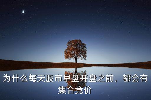 為什么每天股市早盤開盤之前，都會(huì)有集合競(jìng)價(jià)