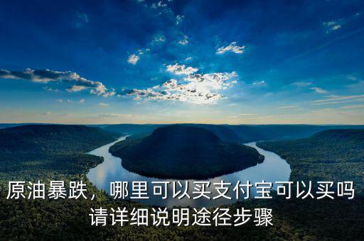 買原油是怎么回事,哪里可以買。支付寶可以買嗎