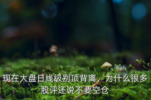 現(xiàn)在大盤日線級(jí)別頂背離，為什么很多股評(píng)還說不要空倉
