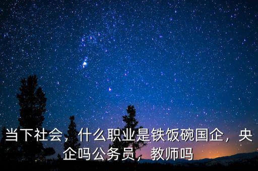 當(dāng)下社會，什么職業(yè)是鐵飯碗國企，央企嗎公務(wù)員，教師嗎