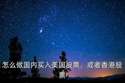 怎么做國(guó)內(nèi)買入美國(guó)股票，或者香港股票