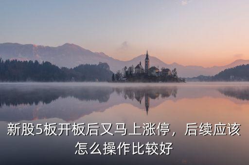 新股5板開板后又馬上漲停，后續(xù)應(yīng)該怎么操作比較好