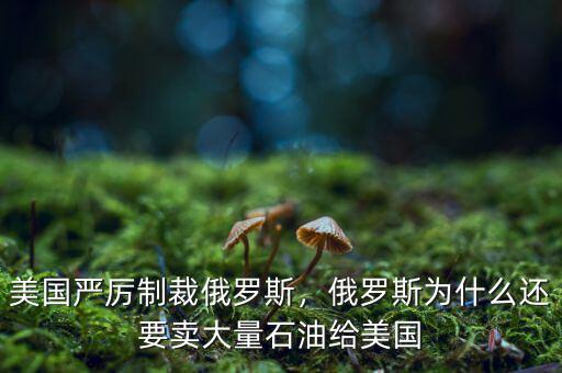 美國嚴(yán)厲制裁俄羅斯，俄羅斯為什么還要賣大量石油給美國