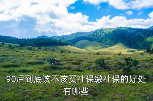 90后到底該不該買(mǎi)社保繳社保的好處有哪些