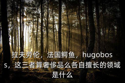 拉夫勞倫，法國鱷魚，hugoboss，這三者算奢侈品么各自擅長的領(lǐng)域是什么