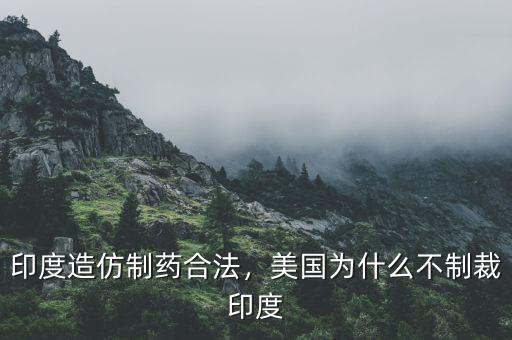 印度造仿制藥合法，美國為什么不制裁印度