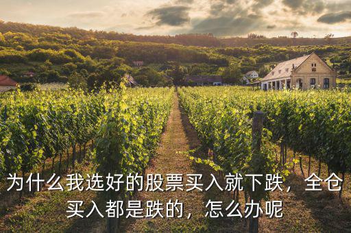 為什么我選好的股票買入就下跌，全倉買入都是跌的，怎么辦呢