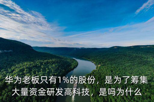 華為老板只有1%的股份，是為了籌集大量資金研發(fā)高科技，是嗎為什么