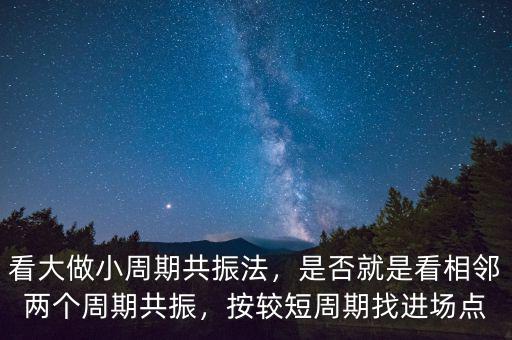 看大做小周期共振法，是否就是看相鄰兩個(gè)周期共振，按較短周期找進(jìn)場(chǎng)點(diǎn)