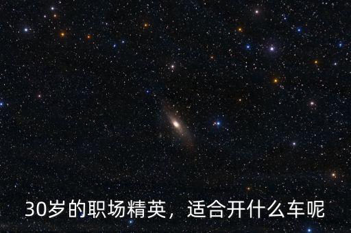 30歲的職場(chǎng)精英，適合開什么車呢