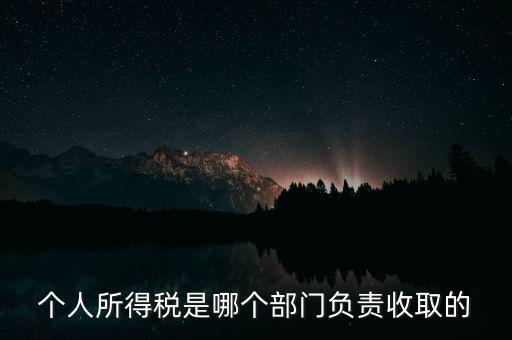 個人所得稅是哪個部門負責(zé)收取的