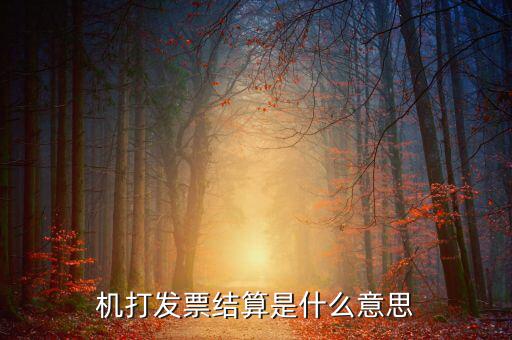 機打發(fā)票結算是什么意思