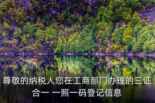 多證合一備案是什么，三證合一需要去國稅備案請問需要帶什么