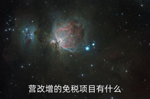 營改增的免稅項(xiàng)目有什么