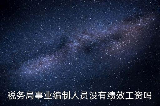 稅務(wù)局事業(yè)編制人員沒(méi)有績(jī)效工資嗎
