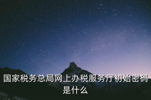 國稅申報(bào)原始密碼是什么意思，國稅第一次網(wǎng)上申報(bào)的登陸密碼是什么