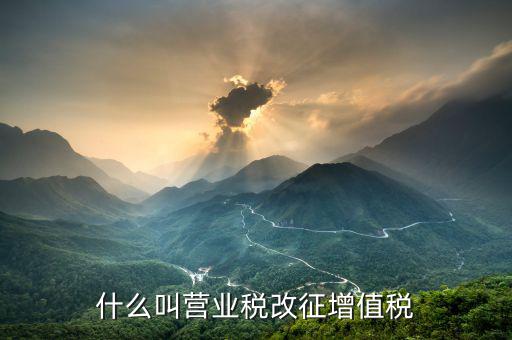 營業(yè)稅改征增值稅什么意思，營業(yè)稅改征增值稅改革是什么意思