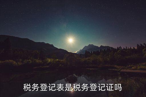 納稅登記表是什么，稅務(wù)登記表是什么啊