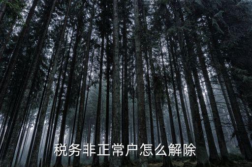 稅務(wù)非正常戶(hù)怎么解除