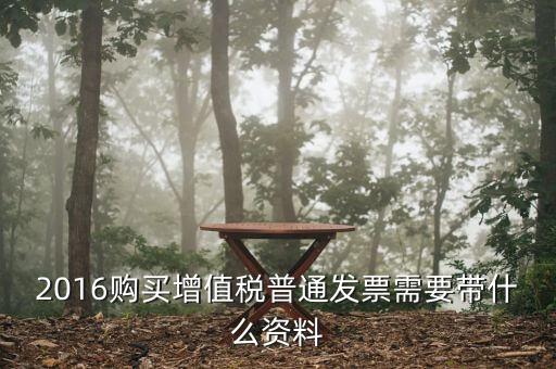 2016領(lǐng)發(fā)票需要帶什么，2016購(gòu)買增值稅普通發(fā)票需要帶什么資料