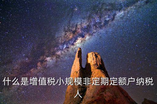 非定期定額報(bào)是什么意思，什么是增值稅小規(guī)模非定期定額戶納稅人