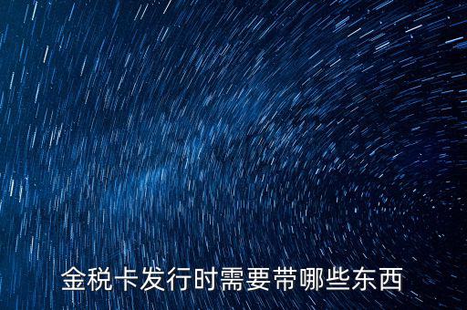 首次去發(fā)行金稅卡和ic卡需要帶什么資料，金稅卡發(fā)行時(shí)需要帶哪些東西