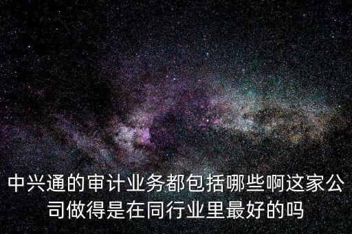 百旺中興通干什么的，中興通的審計(jì)業(yè)務(wù)都包括哪些啊這家公司做得是在同行業(yè)里最好的嗎
