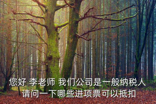 一般納稅人什么抵扣進(jìn)項(xiàng)稅，請(qǐng)問一般納稅人哪些項(xiàng)目可以進(jìn)項(xiàng)抵扣能詳細(xì)解答嗎