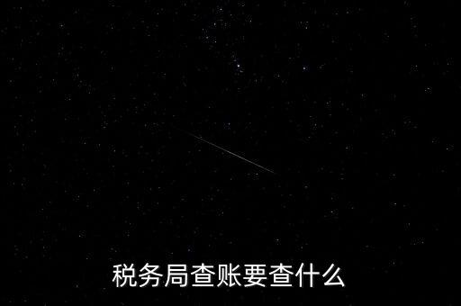 稅務局查賬要查什么