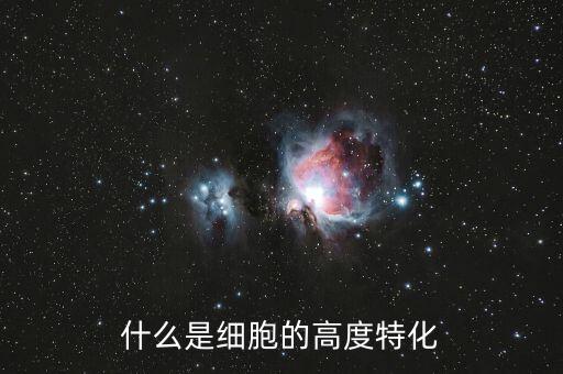 什么是細胞的高度特化