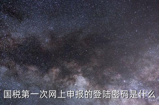 國稅網(wǎng)上登錄密碼是什么，國稅第一次網(wǎng)上申報的登陸密碼是什么