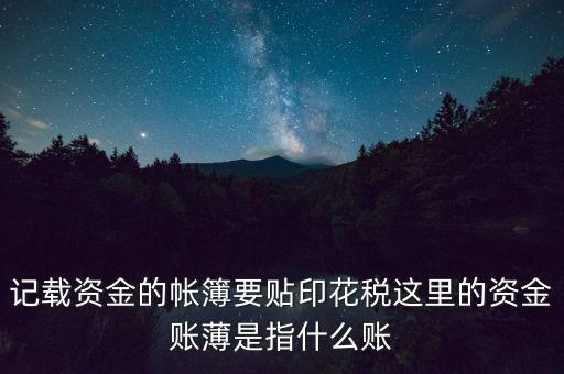 什么是資金賬簿，什么樣的賬簿屬于資金類(lèi)賬簿