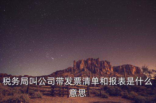 發(fā)票清單是什么意思，稅務(wù)局叫公司帶發(fā)票清單和報(bào)表是什么意思