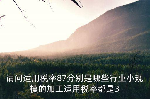 什么叫適用稅率，稅率是什么