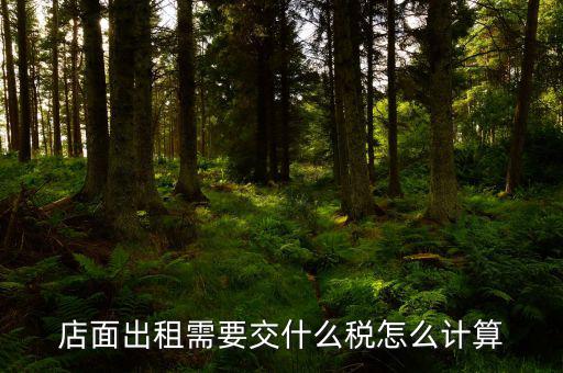 商鋪出租房屋交什么稅，商鋪出租應交哪些稅