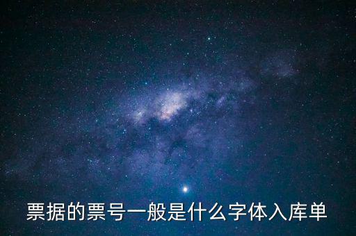 票據(jù)的票號(hào)一般是什么字體入庫(kù)單
