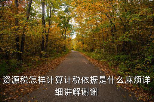 資源稅計稅依據(jù)是什么，資源稅怎樣計算計稅依據(jù)是什么麻煩詳細(xì)講解謝謝