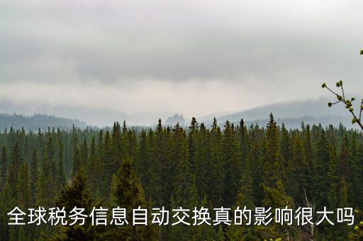 什么是稅務(wù)信息交換，全球稅務(wù)信息自動交換真的影響很大嗎
