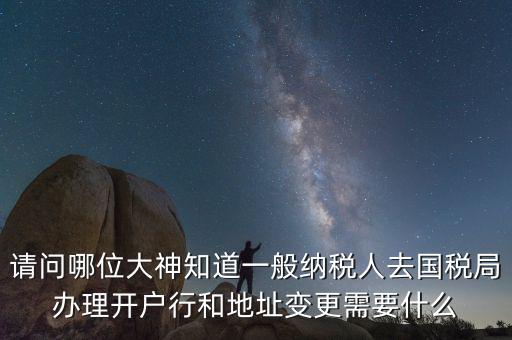請(qǐng)問哪位大神知道一般納稅人去國稅局辦理開戶行和地址變更需要什么