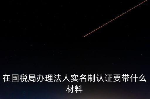 辦理實名辦稅需要什么資料，在國稅局辦理法人實名制認證要帶什么材料