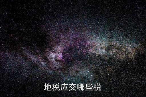 地稅應交哪些稅