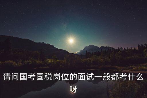 請(qǐng)問國考國稅崗位的面試一般都考什么呀