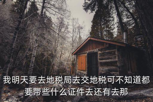 地稅大廳繳款需要什么，我公司是繳納營業(yè)稅的地稅去銀行繳納需要什么手續(xù)和步驟
