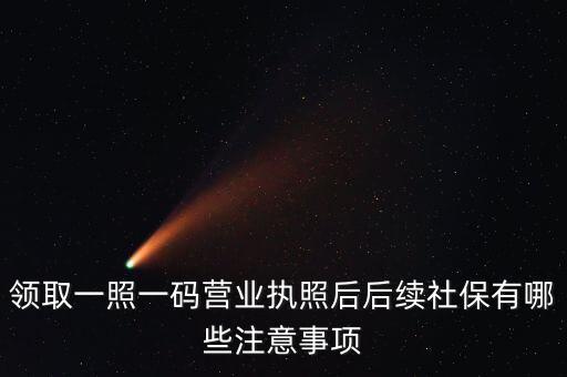 一照一碼后還需辦什么意思，新注冊的一照一碼的公司領(lǐng)完?duì)I業(yè)執(zhí)照后還需要辦些什么手續(xù)
