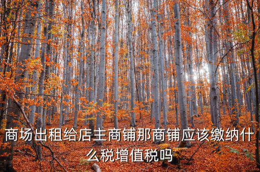 租用商鋪需要交什么稅，我租個門市都需交什么稅