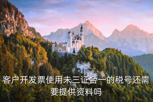 無(wú)證合一的稅號(hào)是什么，客戶開發(fā)票使用未三證合一的稅號(hào)還需要提供資料嗎