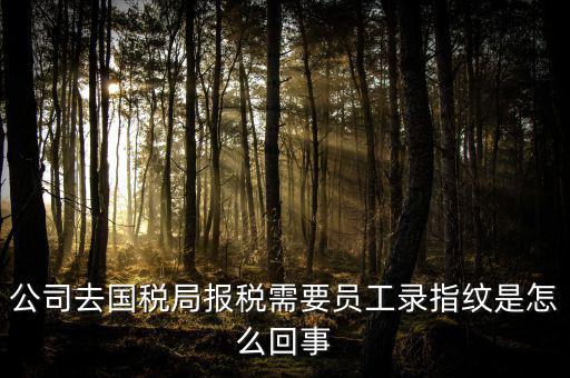 稅務(wù)局采集指紋干什么，指紋采集器是干什么用的